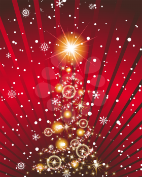 Christmas and New Year background. Vector illustration. EPS 10 with transparency.