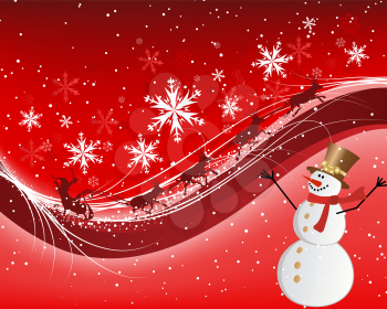 Christmas and New Year background. Vector illustration