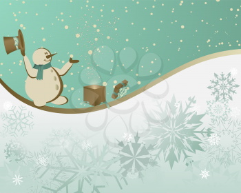 Beautiful Christmas (New Year)retro  card. Vector illustration. Eps 10 with transparency.