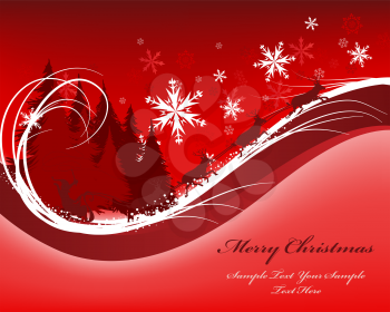 Beautiful Christmas (New Year) card. Vector illustration
