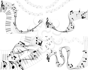 Royalty Free Clipart Image of Musical Staff Lines