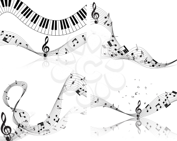 Royalty Free Clipart Image of Musical Staff Lines