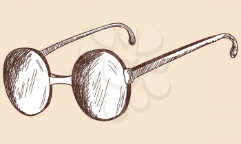 Glasses sketch. EPS 10 vector illustration without transparency. 