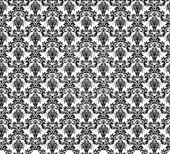 Damask seamless vector pattern.  For easy making seamless pattern just drag all group into swatches bar, and use it for filling any contours.