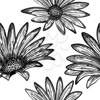 Doodle floral seamless vector pattern.  For easy making seamless pattern just drag all group into swatches bar, and use it for filling any contours.