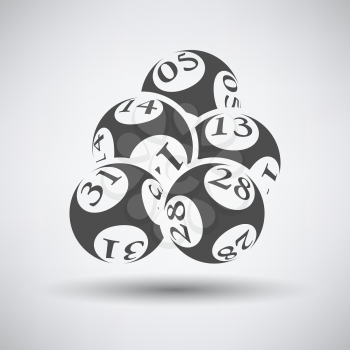 Lotto balls icon over grey background. Vector illustration.
