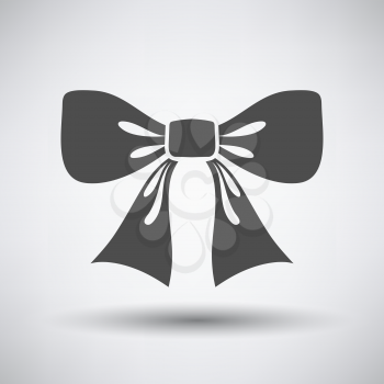 Party bow icon on gray background with round shadow. Vector illustration.