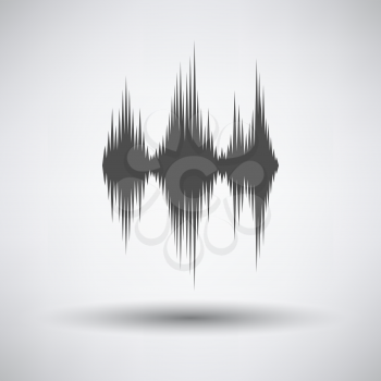 Music equalizer icon on gray background with round shadow. Vector illustration.