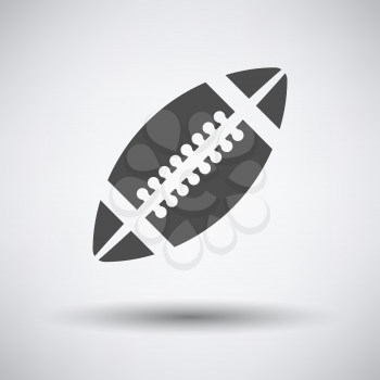 American football icon on gray background with round shadow. Vector illustration.