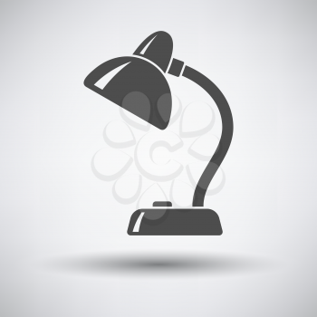 Lamp icon on gray background with round shadow. Vector illustration.