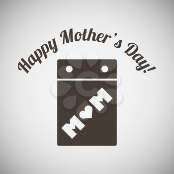 Mother's day emblem with calendar. Vector illustration. 