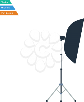 Flat design icon of softbox light in ui colors. Vector illustration.