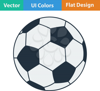 Flat design icon of football ball in ui colors. Vector illustration.