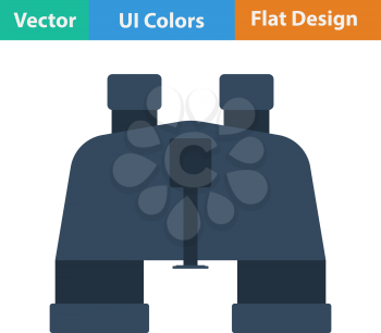 Flat design icon of binoculars in ui colors. Vector illustration.