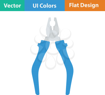 Flat design icon of pliers in ui colors. Vector illustration.