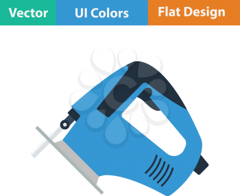 Flat design icon of jigsaw icon in ui colors. Vector illustration.