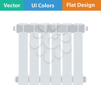 Flat design icon of Radiator in ui colors. Vector illustration.
