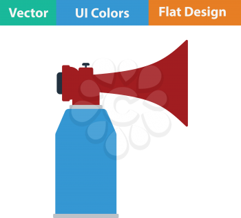 Football fans air horn aerosol icon. Flat design in ui colors. Vector illustration.