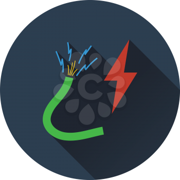 Icon of Wire . Flat design. Vector illustration.