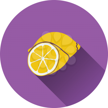 Lemon icon. Flat design. Vector illustration.