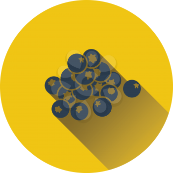 Blueberry icon. Flat design. Vector illustration.