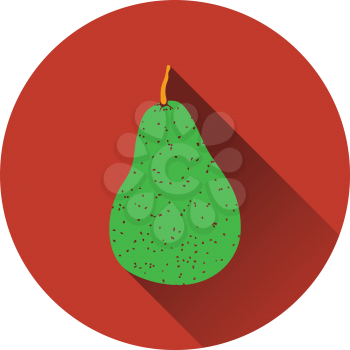 Pear icon. Flat design. Vector illustration.