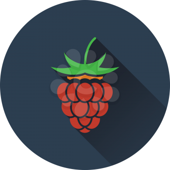 Raspberry icon. Flat design. Vector illustration.