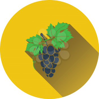 Grape icon. Flat design. Vector illustration.