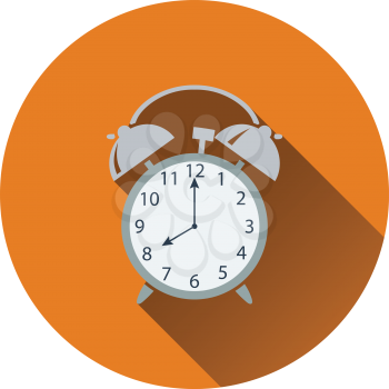 Flat design icon of Alarm clock in ui colors. Flat design. Vector illustration.