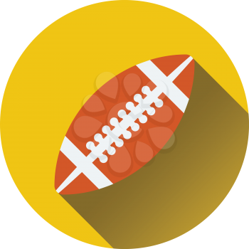 Flat design icon of American football ball in ui colors. Flat design. Vector illustration.