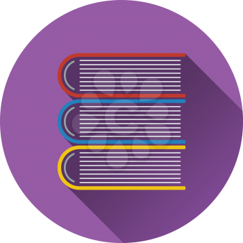 Flat design icon of Stack of books in ui colors. Flat design. Vector illustration.