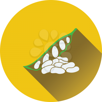 Beans  icon. Flat design. Vector illustration.