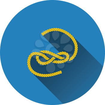 Icon of rope. Flat design. Vector illustration.