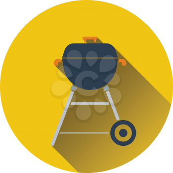 Icon of barbecue. Flat design. Vector illustration.