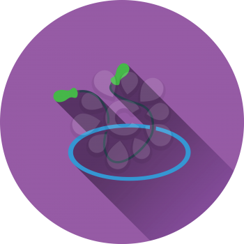 Icon of Jump rope and hoop . Flat design. Vector illustration.