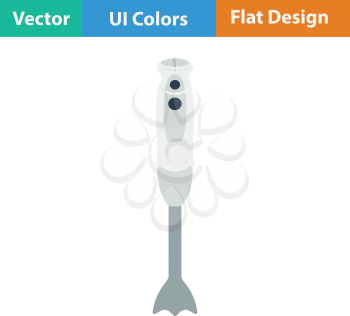 Hand blender icon. Flat design. Vector illustration.