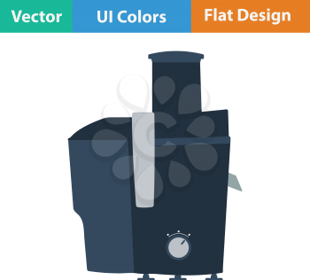 Juicer machine icon. Flat design. Vector illustration.