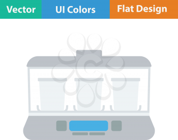 Yogurt maker machine icon. Flat design. Vector illustration.