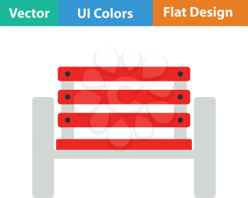 Tennis player bench icon. Flat design. Vector illustration.