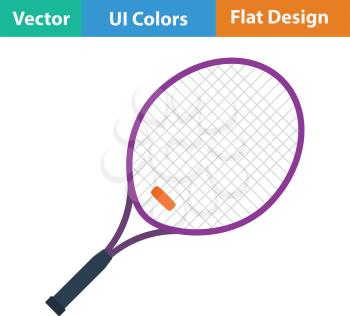 Tennis racket icon. Flat design. Vector illustration.