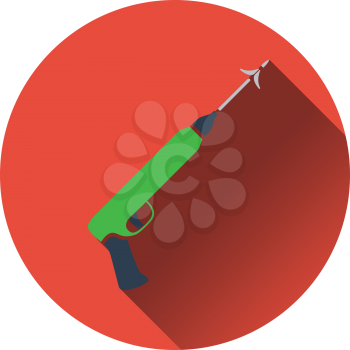Icon of Fishing  speargun . Flat design. Vector illustration.