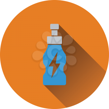 Icon of Energy drinks bottle. Flat design. Vector illustration.
