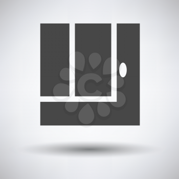 Tennis replay ball out icon on gray background with round shadow. Vector illustration.