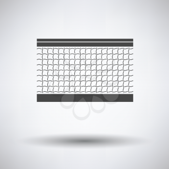 Tennis net icon on gray background with round shadow. Vector illustration.