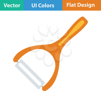 Vegetable peeler icon. Flat design. Vector illustration.