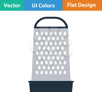 Kitchen grater icon. Flat design. Vector illustration.