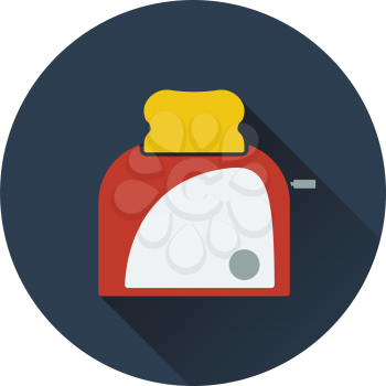 Kitchen toaster icon. Flat design. Vector illustration.