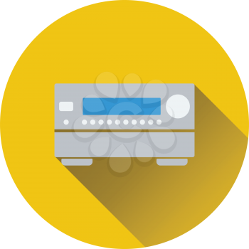 Home theater receiver icon. Flat design. Vector illustration.