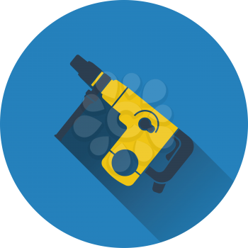 Icon of electric perforator. Flat design. Vector illustration.