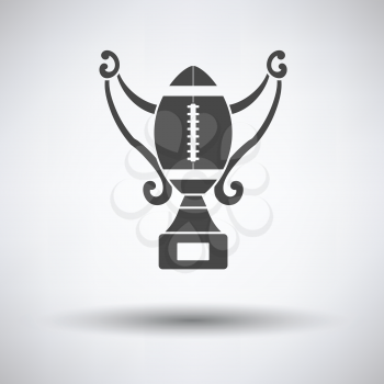 American football trophy cup icon. Vector illustration.